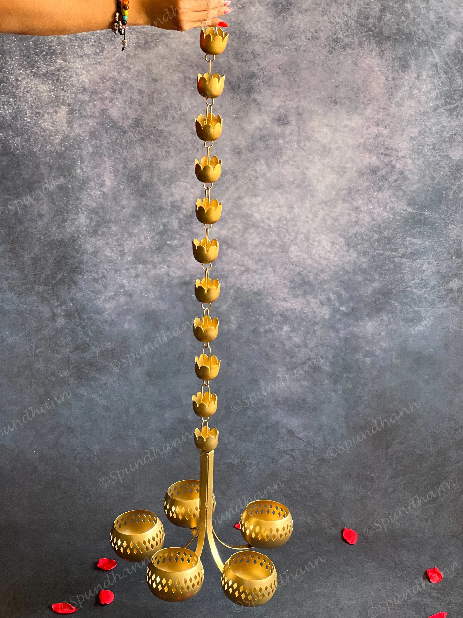 Hanging Pendant with 5 Tea Light Holders