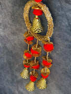 Gota Wreath Wall Hanging with Pom Pom & Bells