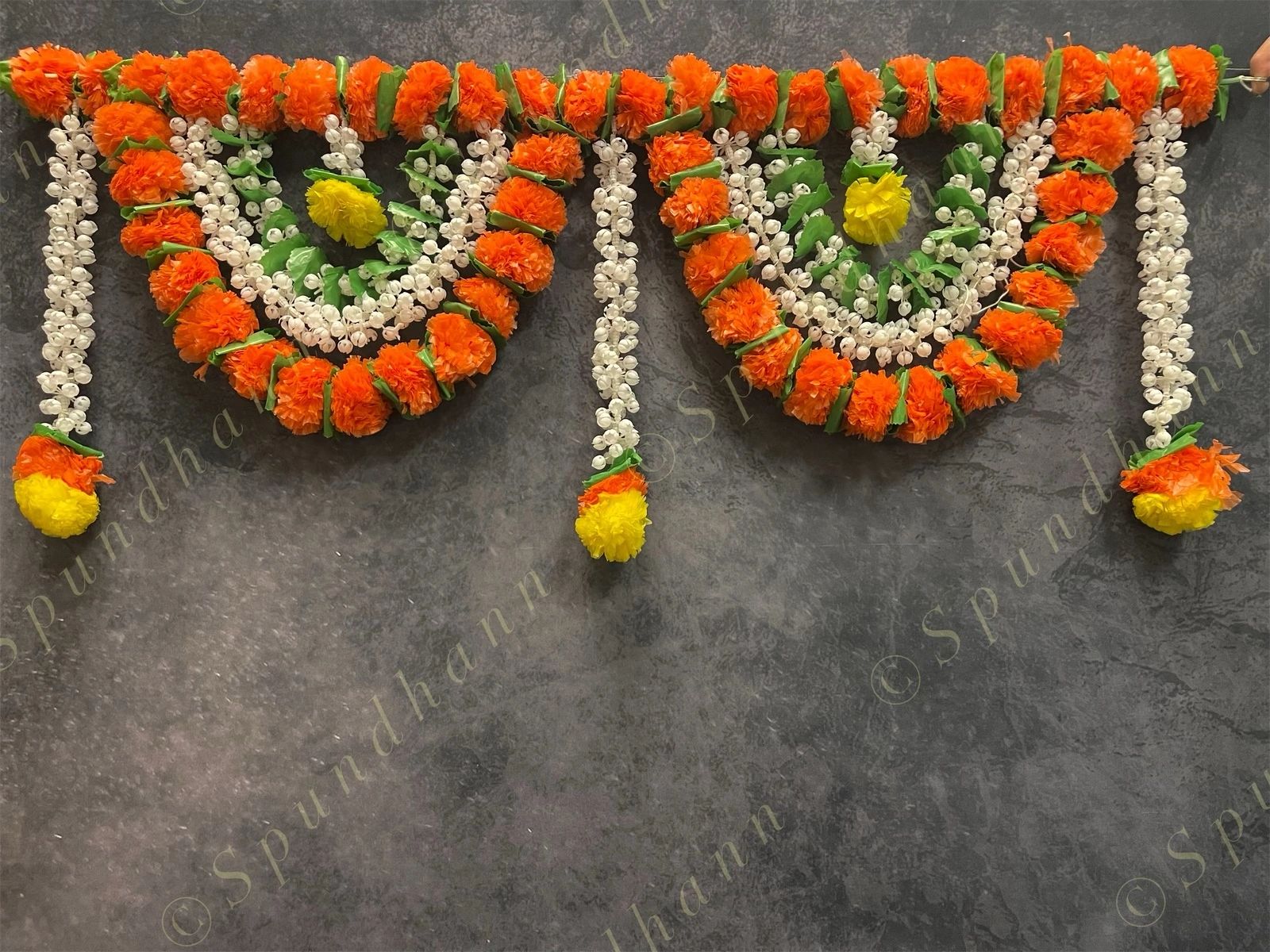 Designer Marigold & Mogra Floral Toran