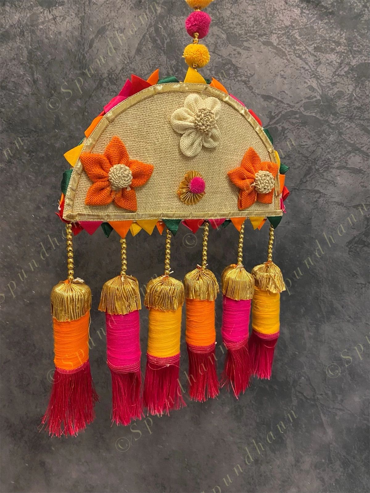 Semi Circular Wall Hanging with Dangler