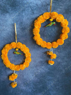 Orange Marigold Wreath with Wooden Parrot