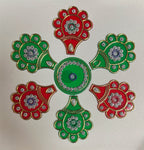 Festive Diya Rangoli Decor