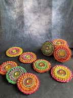 Multicolored Frilled Edge Tea Light Holders