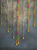 Pom Pom String with parrot & Bell Tassel - Set Of 2