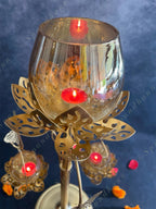 Butterfly Standing Tea Light with 3 Hanging Lanterns