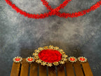 Floral & Stone Studded Urli