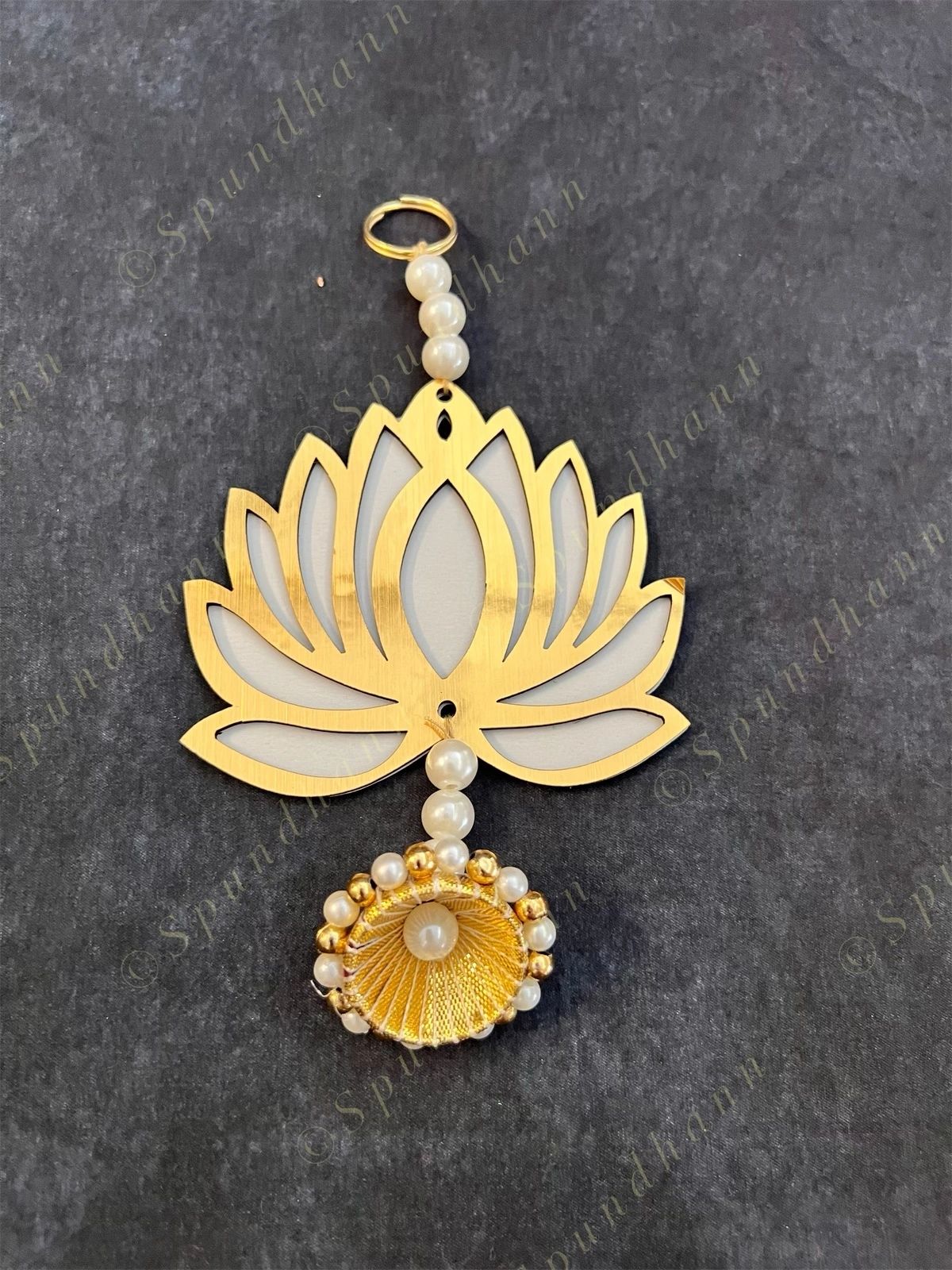 Pearls & Little Lotus Wall Dangler (Pair)