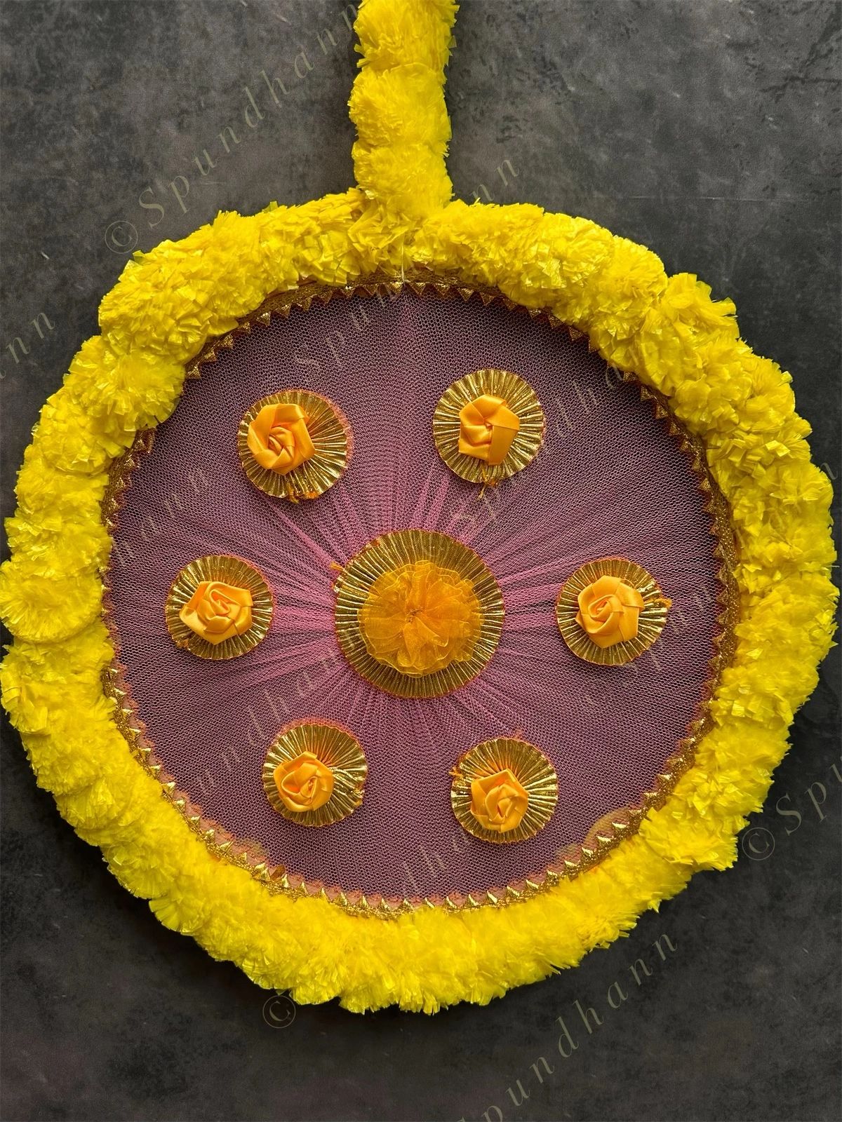 Marigold Chakri Dangler with Net