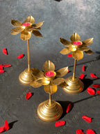 Lotus Standing Tea Light Holder Set of 3