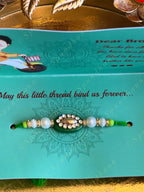 Rakhi with Greeting Card in Blue Color