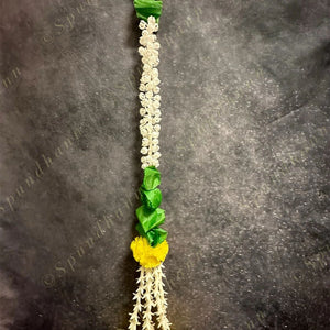 Mogra String With Marigold & Rajnigandha Tassels - Set Of Two