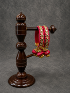 Silk Thread Kundan Bangles Pair (Open)