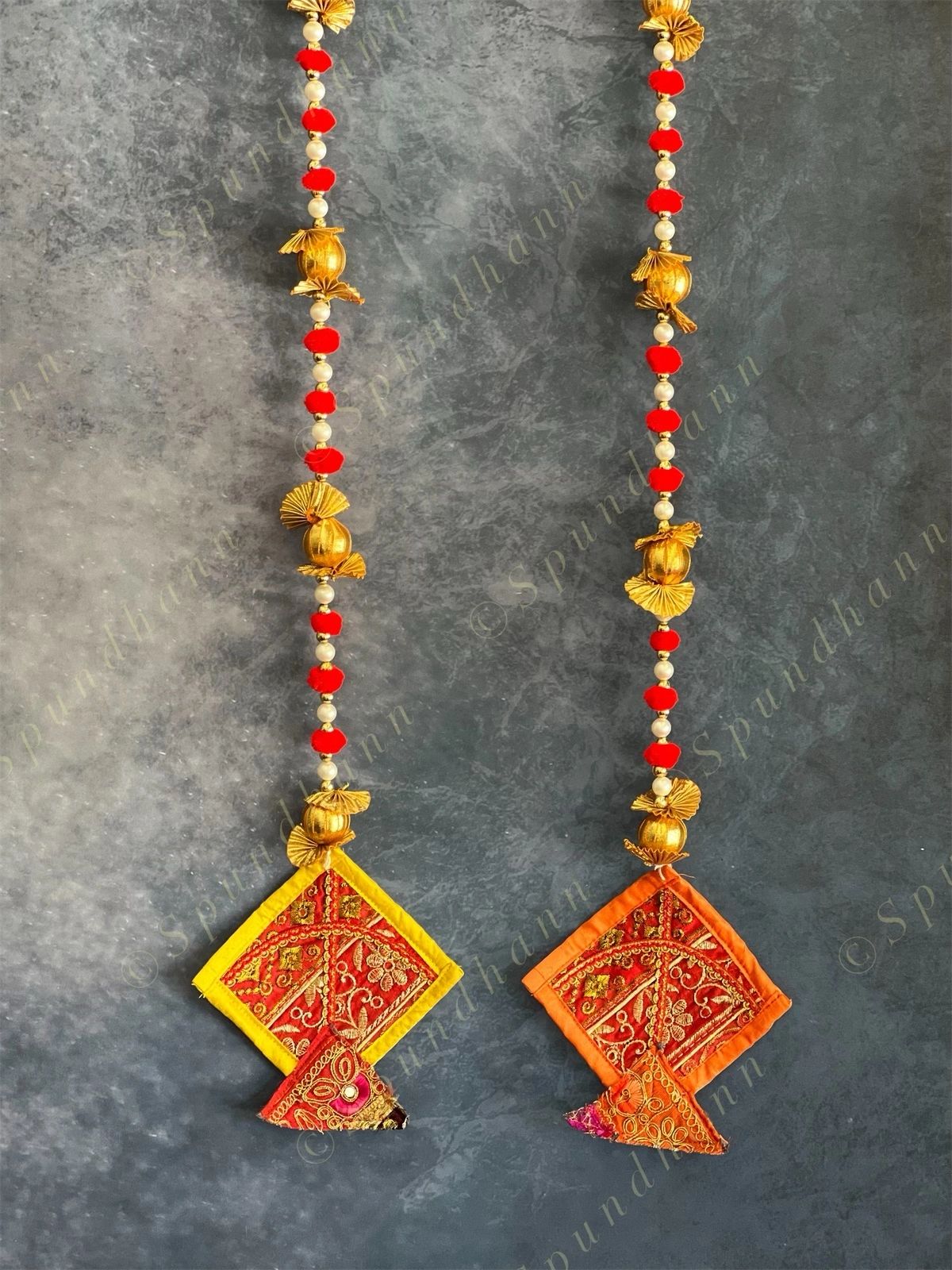 Kites with Pom Pom & Gota Strings Dangler