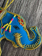 Embroidered Elephant Christmas Tree Ornament