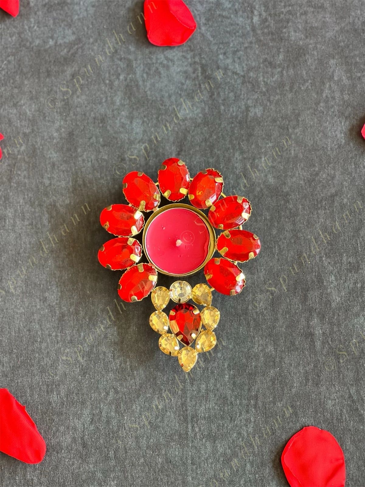 Royal Gemstone Studded Tea Light Holder