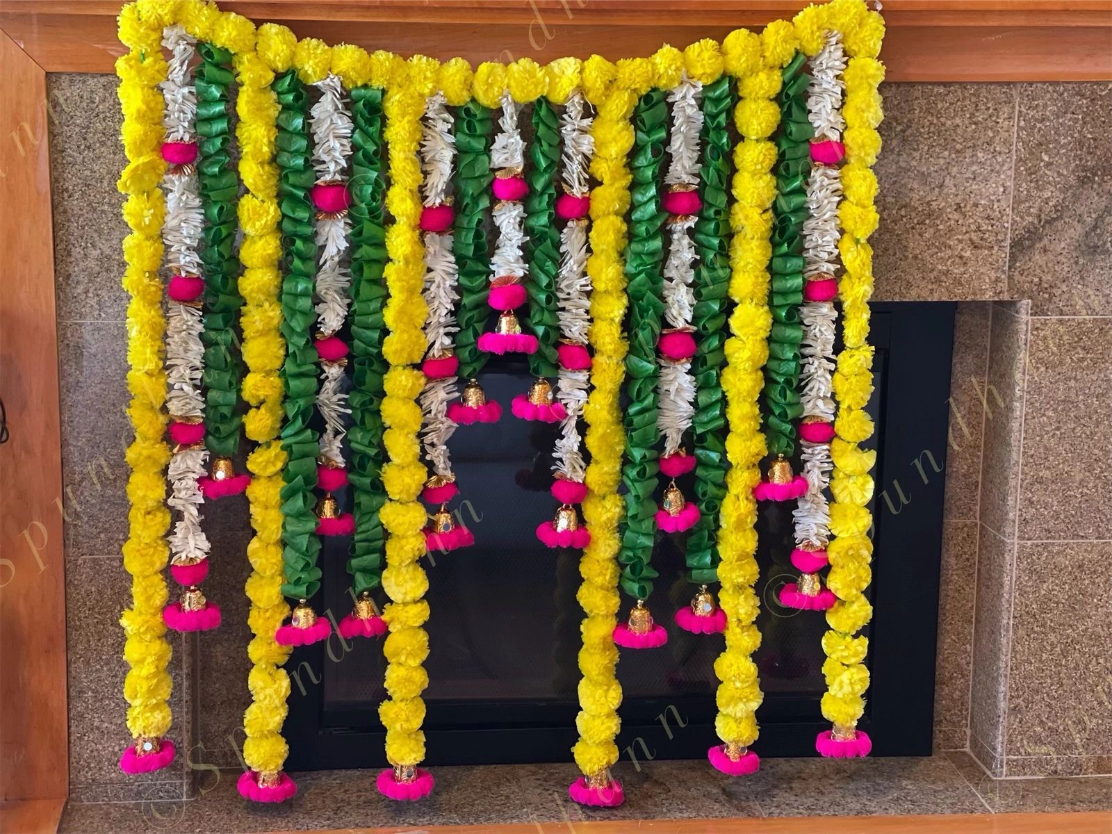 Signature Floral Toran with Pom Pom