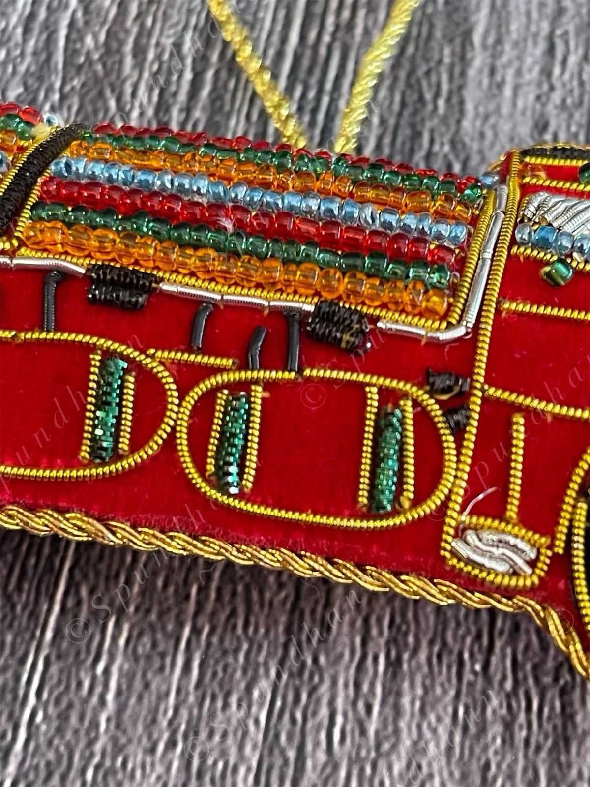 Embroidered Truck Christmas Tree Ornament