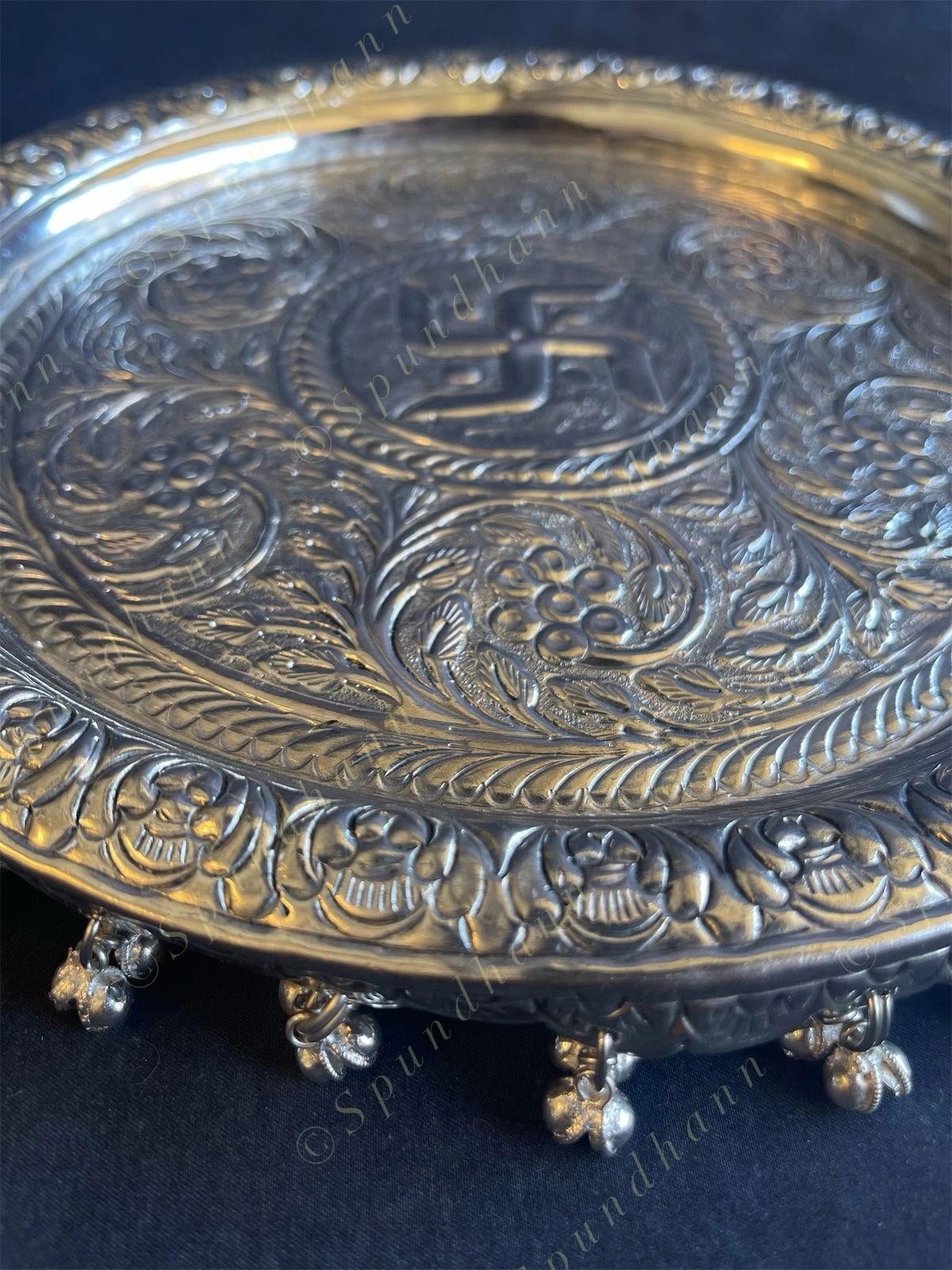 German Silver Puja Plate Set