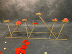 7 Golden Cup Standing Tea Light Holder