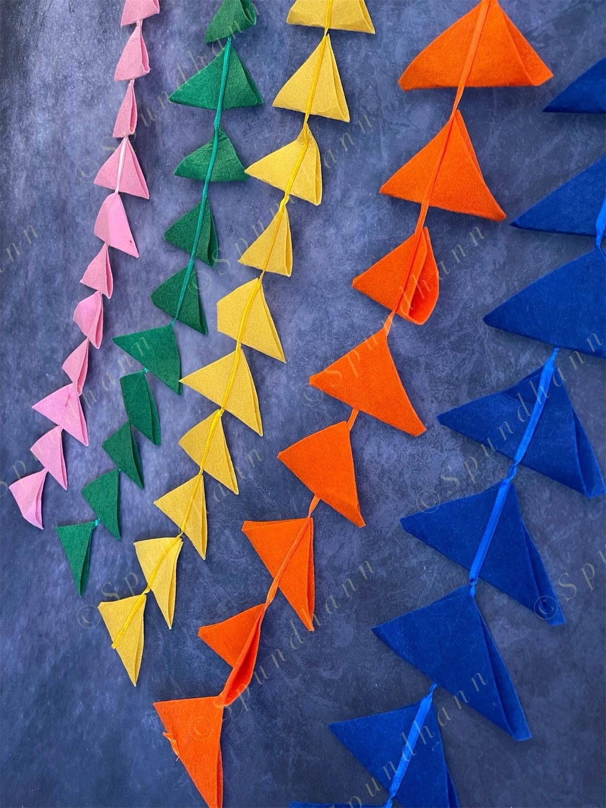 Triangle Felt Fabric String Decor