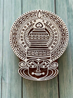 Kathakali Dancer Wooden Block Wall Hanging Decor