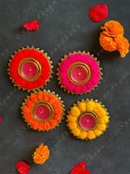 Pom Pom Tea Light Holder