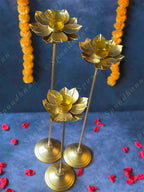 Tall Standing Lotus Tea Light Holder