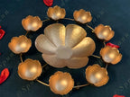Floral Rangoli Urli with Tea Light Holders