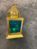 Stained Square Golden Lanterns