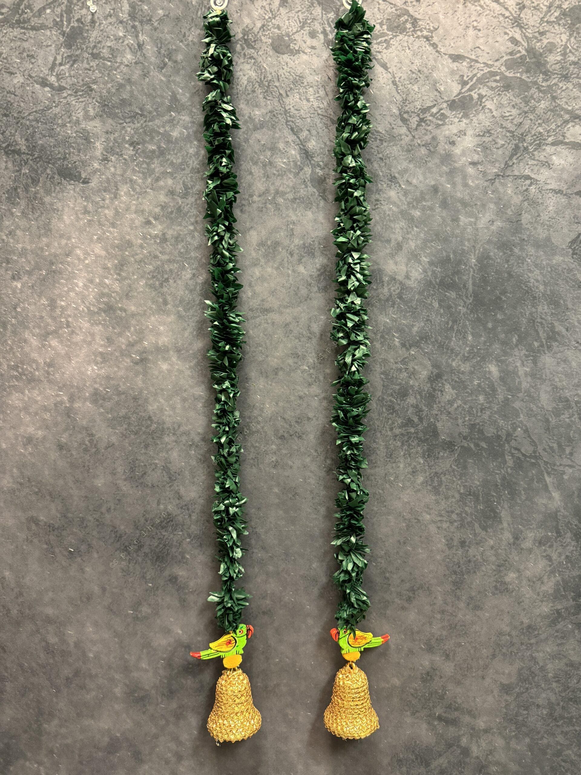Chameli String With Gota Bell And Parrot Dangler Pair