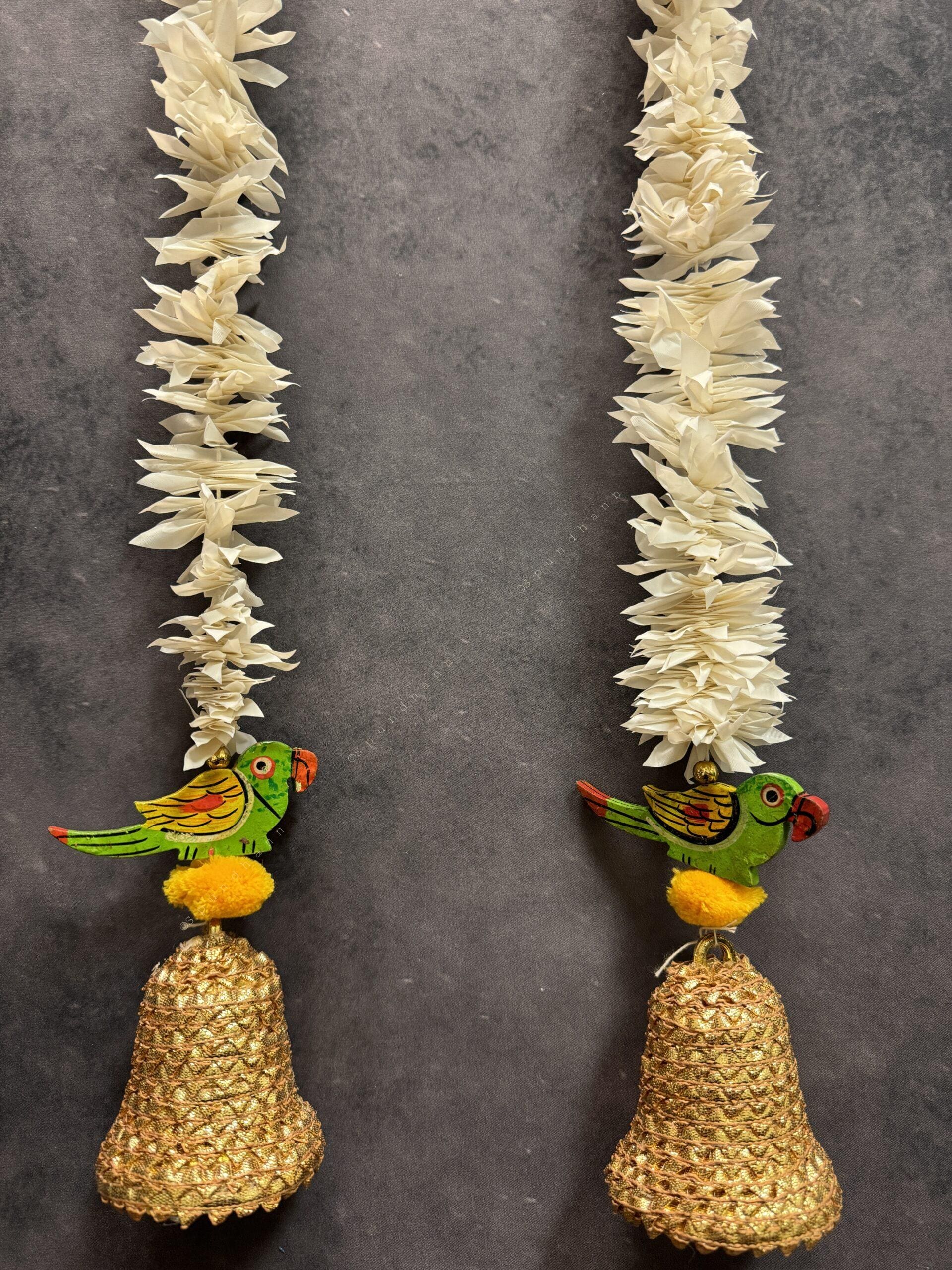 Chameli String With Gota Bell And Parrot Dangler Pair