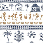 Life n Colors: Indian Warli Art Wallpaper Design for Walls