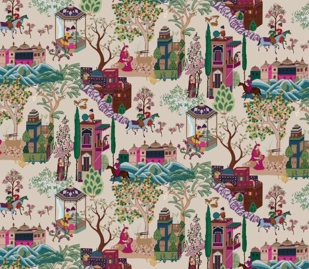 Life n Colors: Pashmina, Indian Shawl Inspired Wallpaper for Rooms