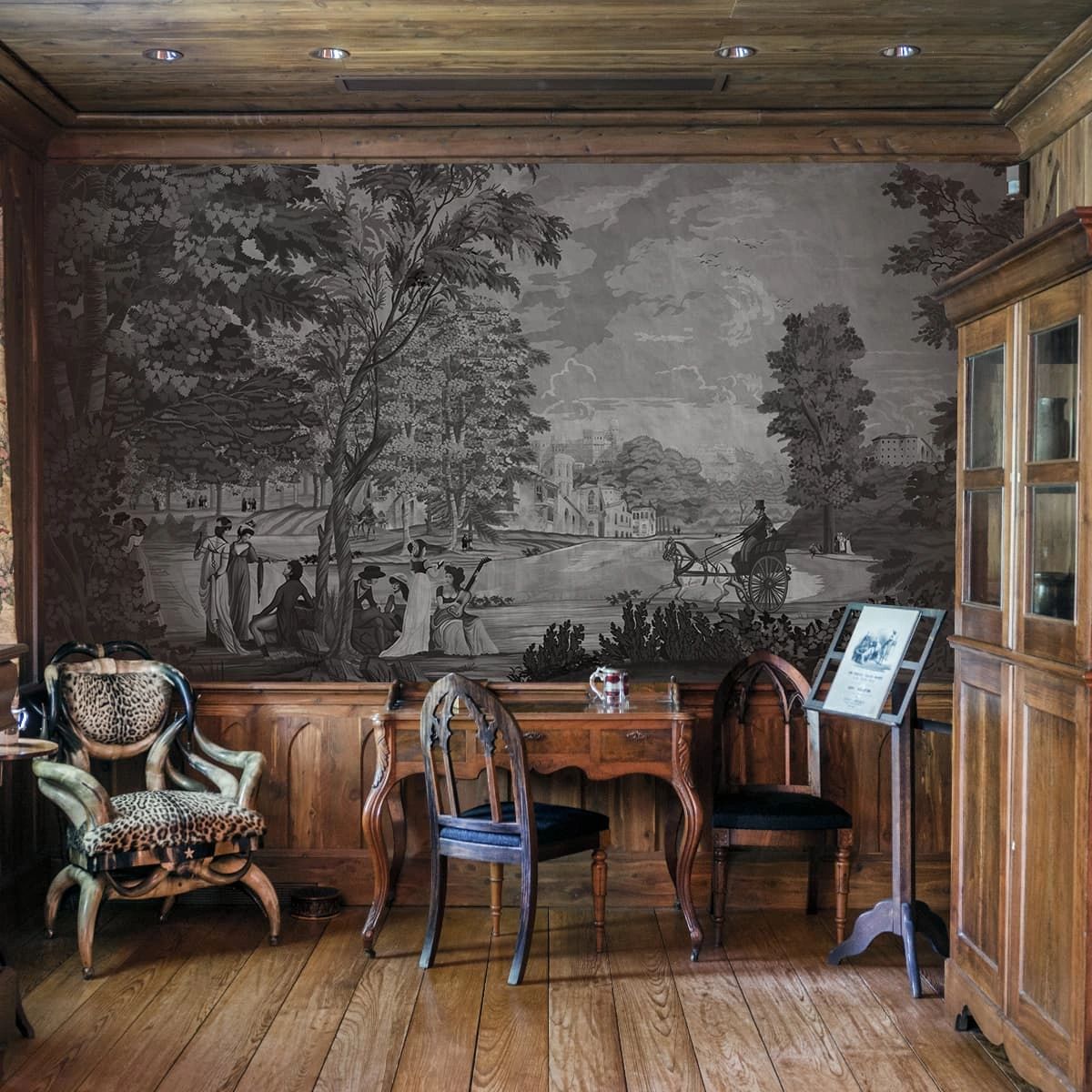 Life n Colors: It s a French Life, Old Painting Inspired Premium Wallpaper