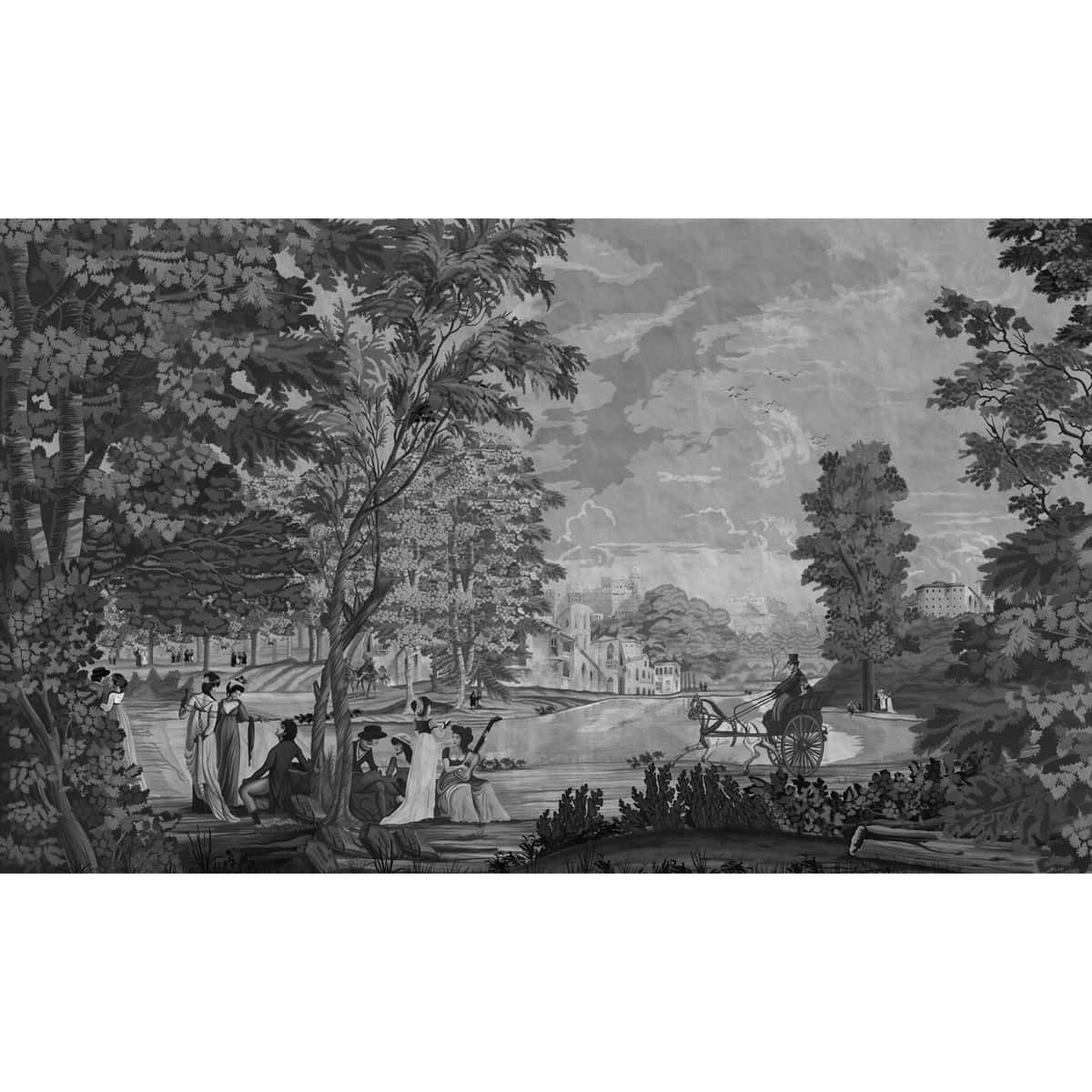 Life n Colors: It s a French Life, Old Painting Inspired Premium Wallpaper