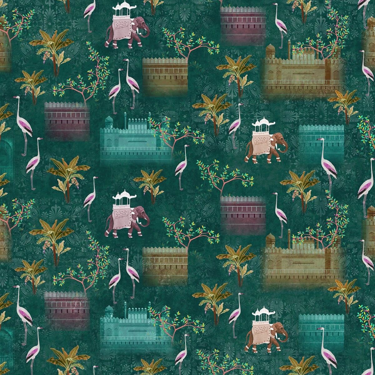 Life n Colors: Royal Garden, an Indian Scenic Wallpaper