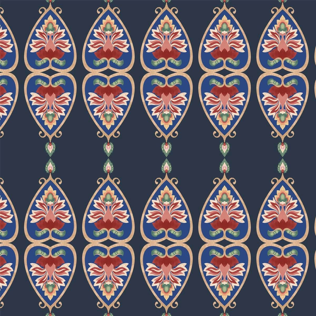 Life n Colors: Mystic India Striped Wallpaper for Rooms