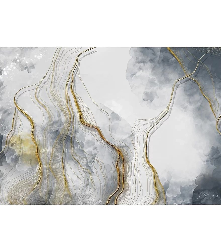 Life n Colors: Marble Wallpaper with Gold Color Lines