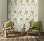 Life n Colors: Pichwai Cows in Chevron Pattern Wallpaper