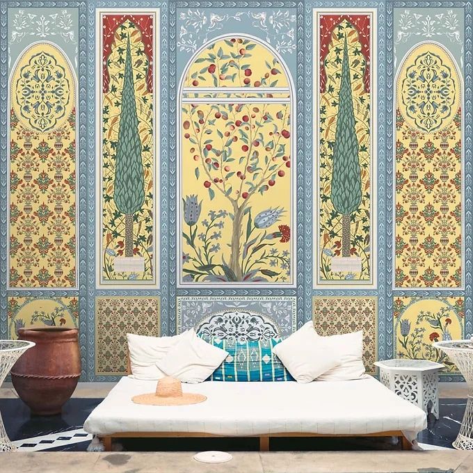 Life n Colors: Shalimar - Mughal Inspired Colorful Premium Wallpaper