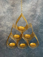 Modern 6 Drop Shaped Hanging Tea Light Holders