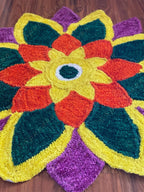 Flower Rangoli Floor Mat