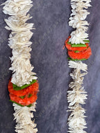Chameli & Orange Marigold Dangler Set of 2 with Tassels