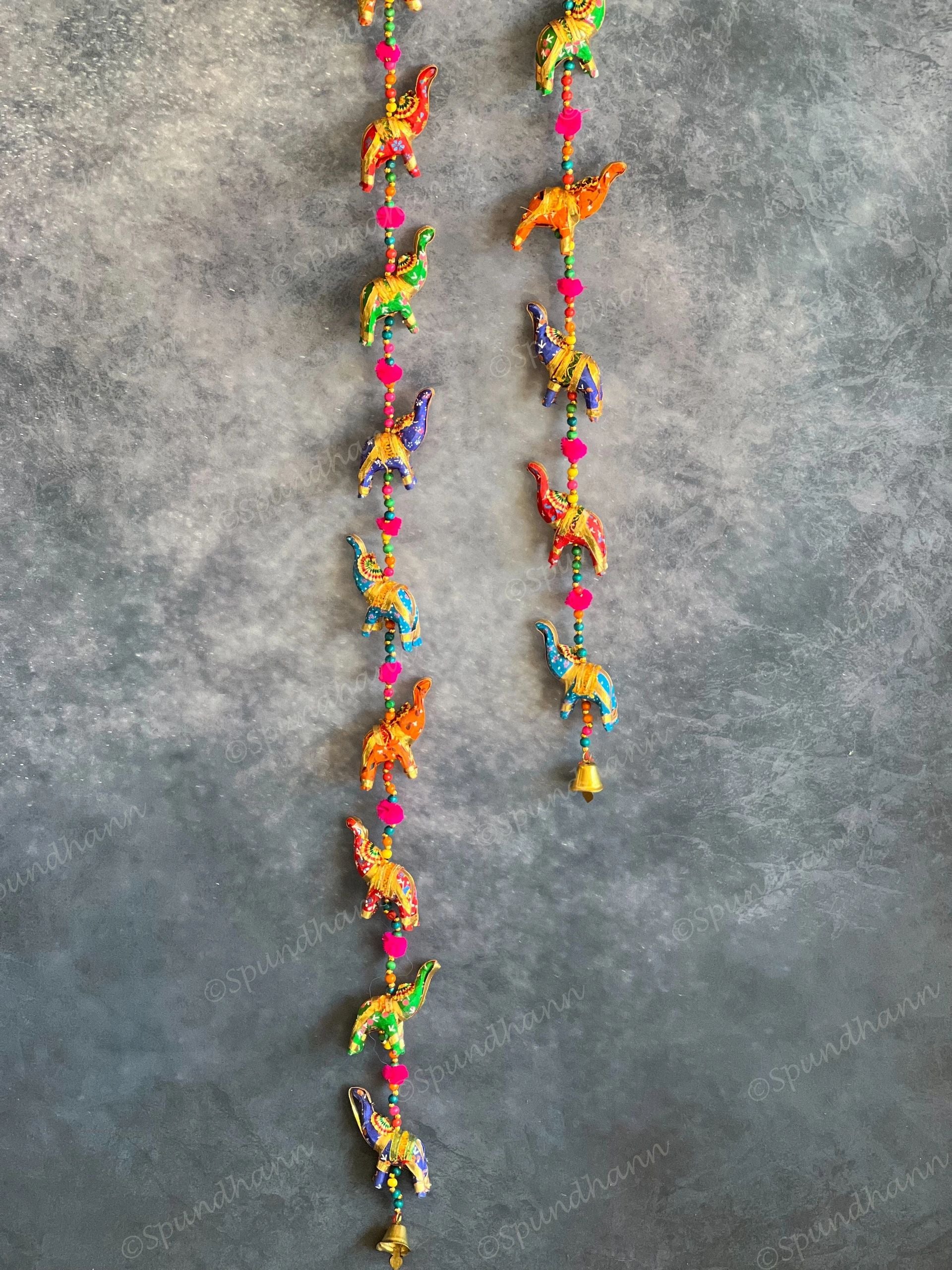 Multicolored Indian Boho Decorative Strings with Bell Dangler