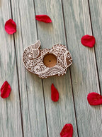 Carved Fish Wooden Block Tea Light Holder