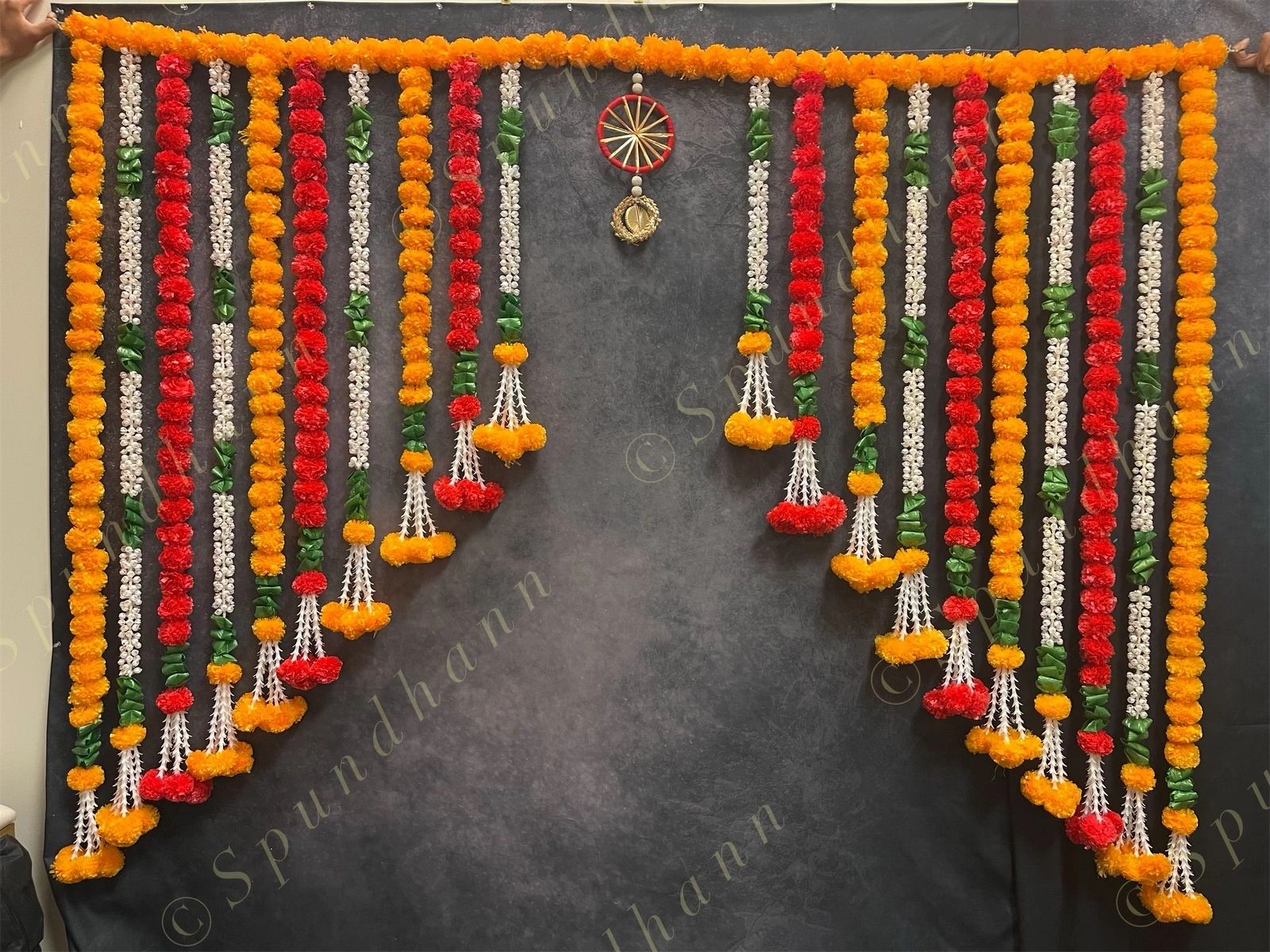 Multicolored Marigold and Mogra Toran