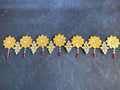 Foldable Metal Flower Gemstone Toran