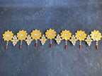 Foldable Metal Flower Gemstone Toran