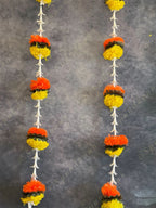 Sunset Marigold & Rajnigandha Dangler Pair