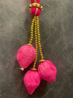 Pink Chameli & Lotus Bud with Pearl & pom pom